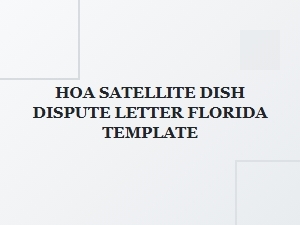 How to Write a Satellite Dish Dispute Letter for Your Florida Hoa