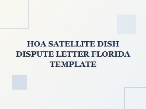 How to Write a Florida Hoa Satellite Dish Dispute Letter